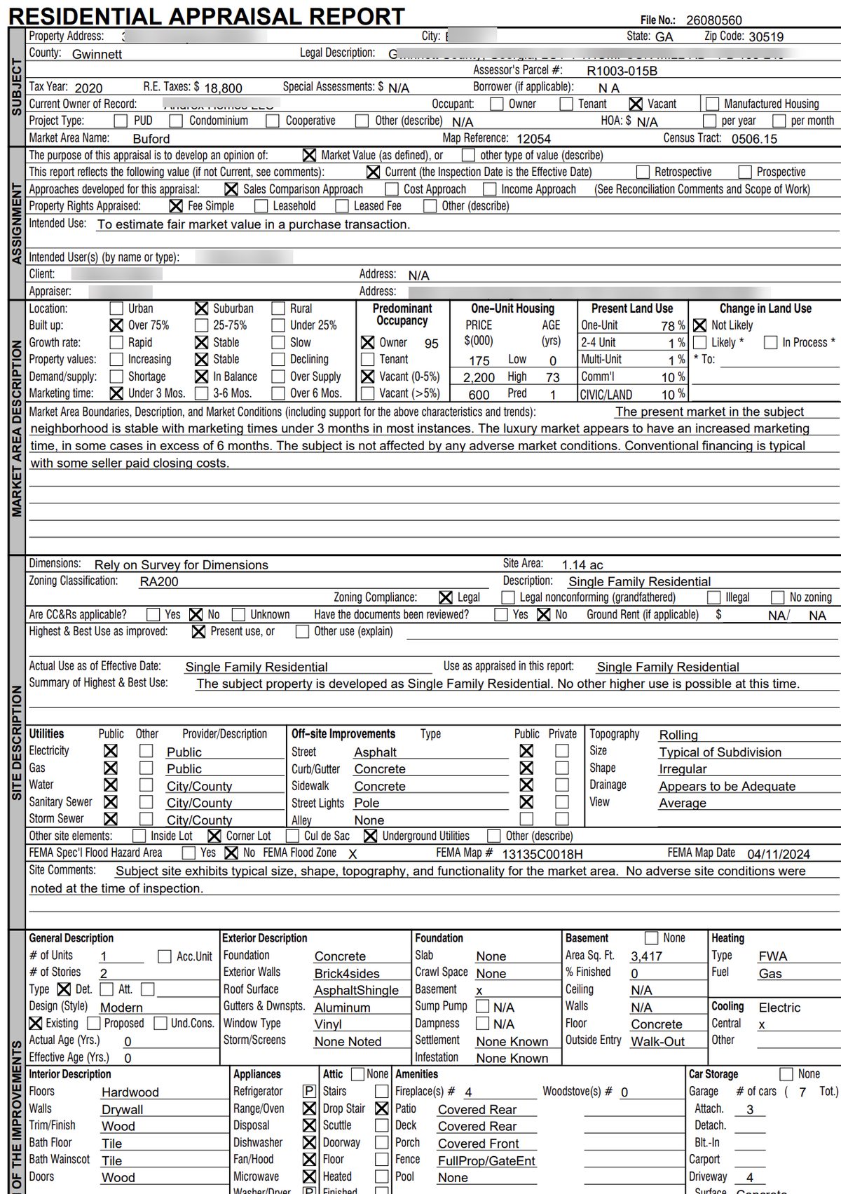 GPAR residential appraisal report in CompFlo